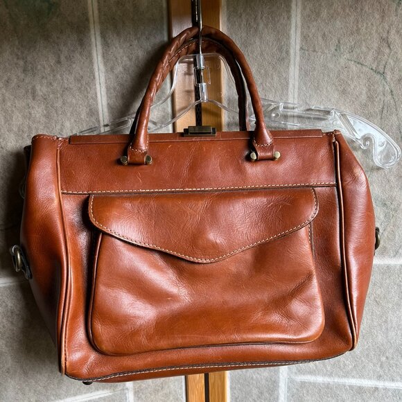 Patricia Nash brown leather satchel - Picture 1 of 4